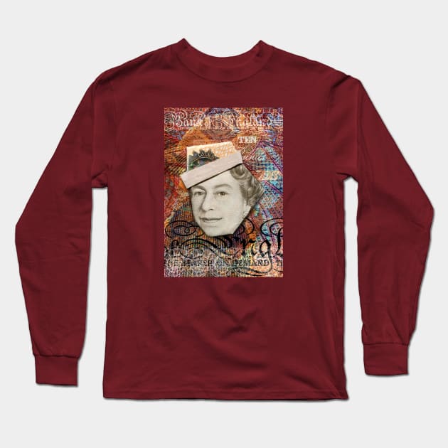 Queen Elizabeth  / Money Origami Long Sleeve T-Shirt by yosuke